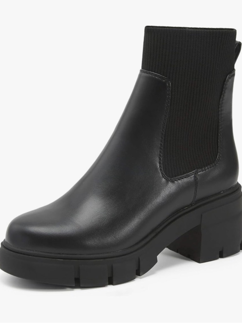 Amazon Chelsea Boots Chunky Block Heel Platform